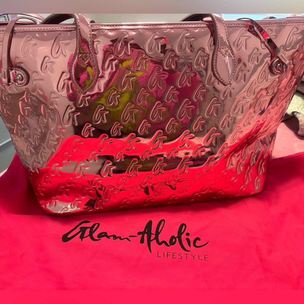 Glam-Aholic Lifestyle Metallic Pink Tote